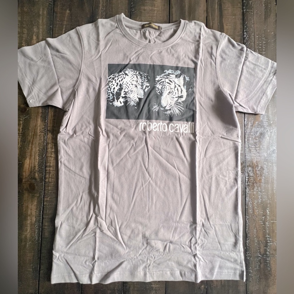 Roberto Cavalli Tigers Shirt Gray